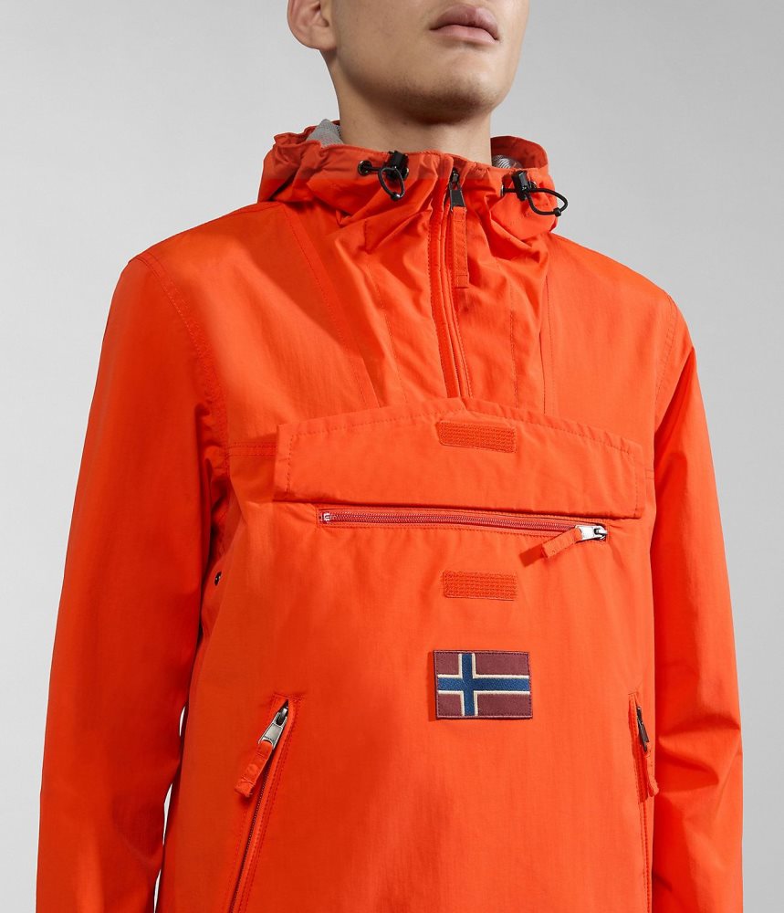 Anoraks Barbati Napapijri Rainforest Pocket Summer Anorak Jacket Portocalii | XEA129805