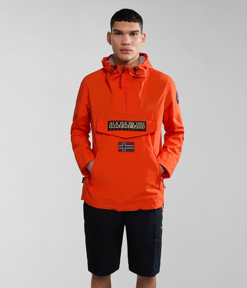 Anoraks Barbati Napapijri Rainforest Pocket Summer Anorak Jacket Portocalii | XEA129805
