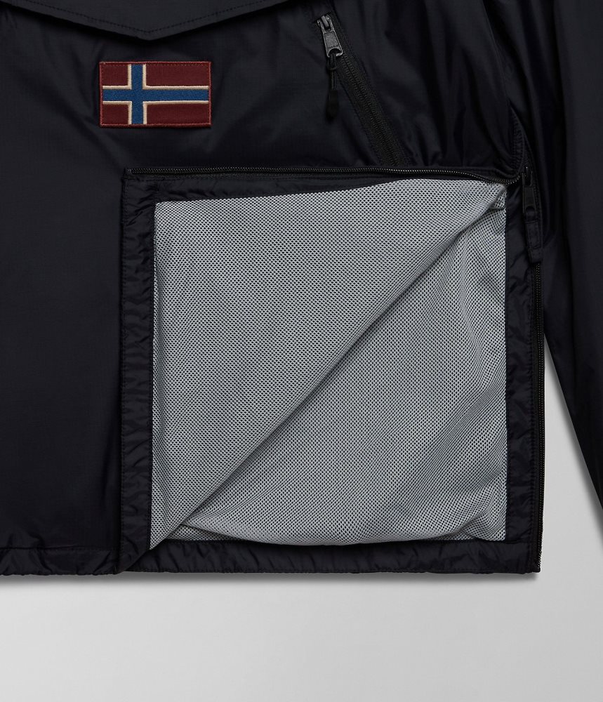 Anoraks Barbati Napapijri Rainforest Ripstop Anorak Jacket - Unisex Negrii | ZQS725134