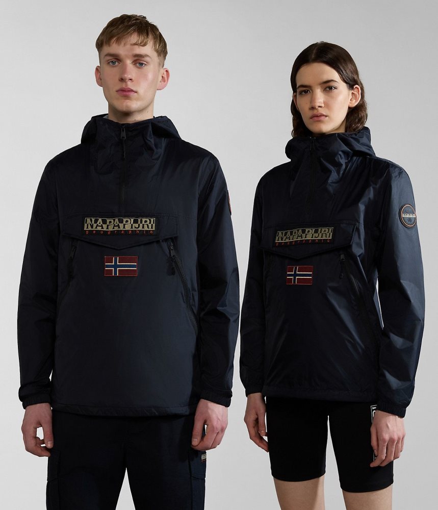 Anoraks Barbati Napapijri Rainforest Ripstop Anorak Jacket - Unisex Negrii | ZQS725134