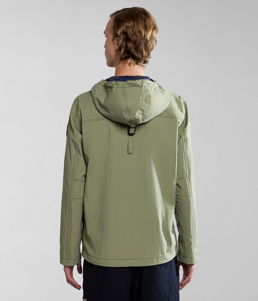 Anoraks Barbati Napapijri Rainforest Summer Anorak Jacket Verzi | TRV063482