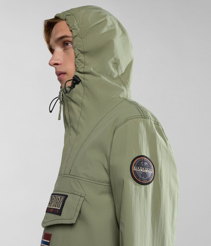 Anoraks Barbati Napapijri Rainforest Summer Anorak Jacket Verzi | TRV063482