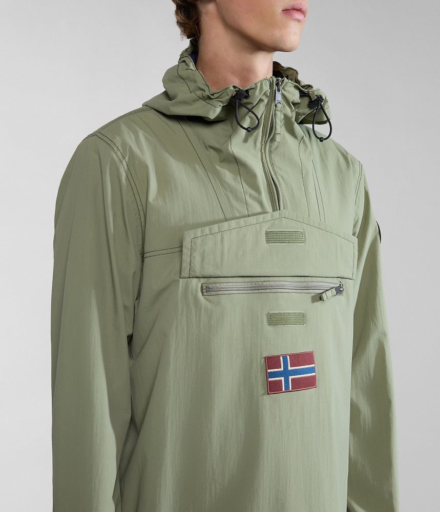 Anoraks Barbati Napapijri Rainforest Summer Anorak Jacket Verzi | TRV063482