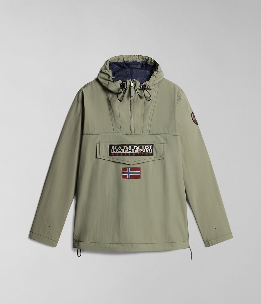 Anoraks Barbati Napapijri Rainforest Summer Anorak Jacket Verzi | TRV063482