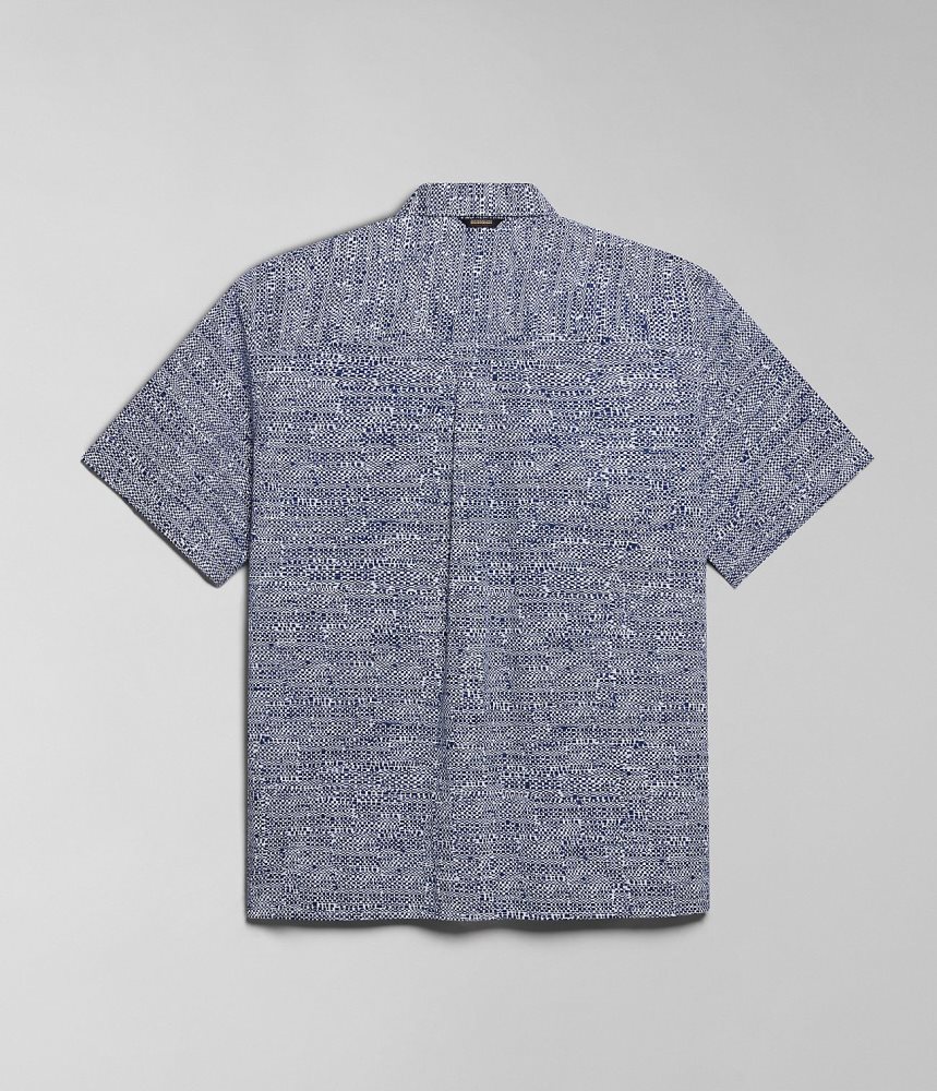 Camasa Barbati Napapijri Ronge Short Sleeve Shirt Albastri | MVR053148