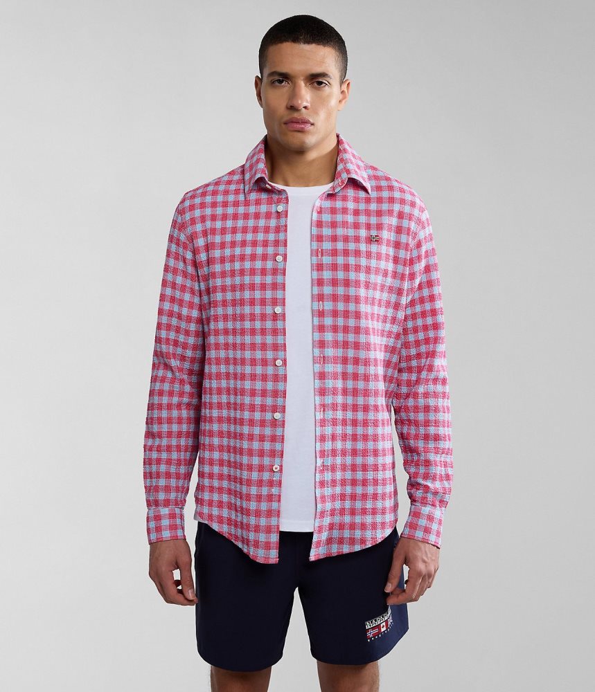 Camasa Barbati Napapijri Tulita Long Sleeve Shirt Multicolour | ZAS640937