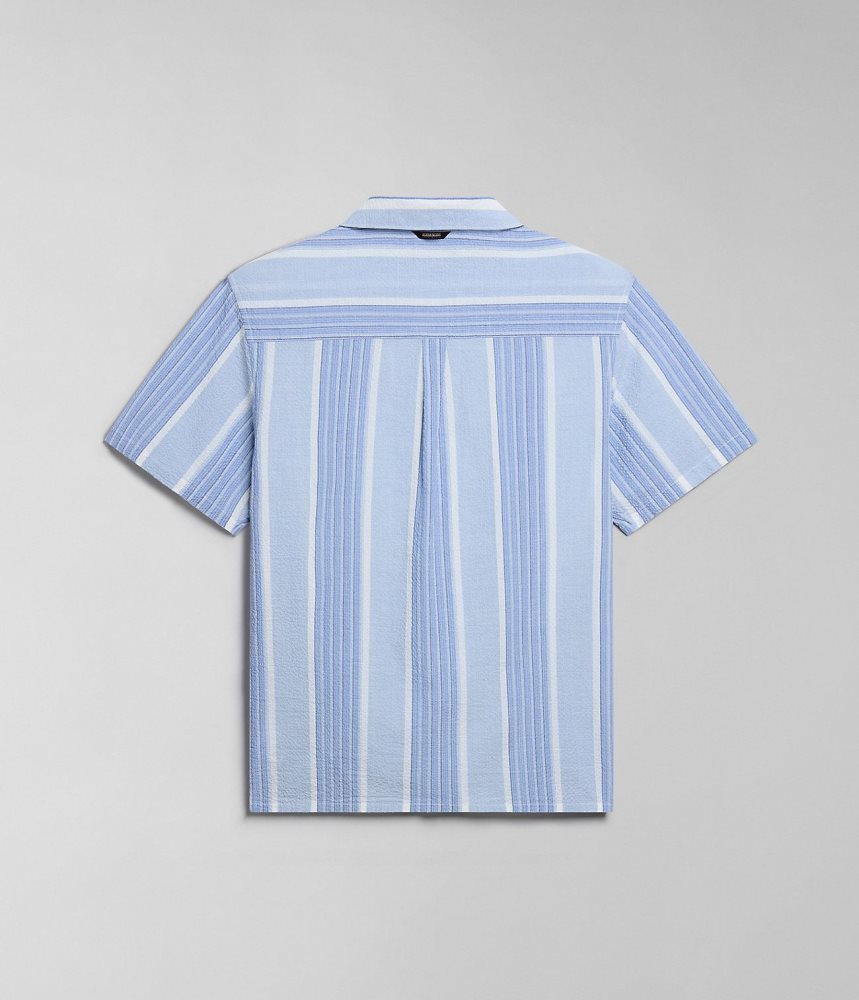 Camasa Barbati Napapijri Tulita Short Sleeve Shirt Albastri | ZJL510764