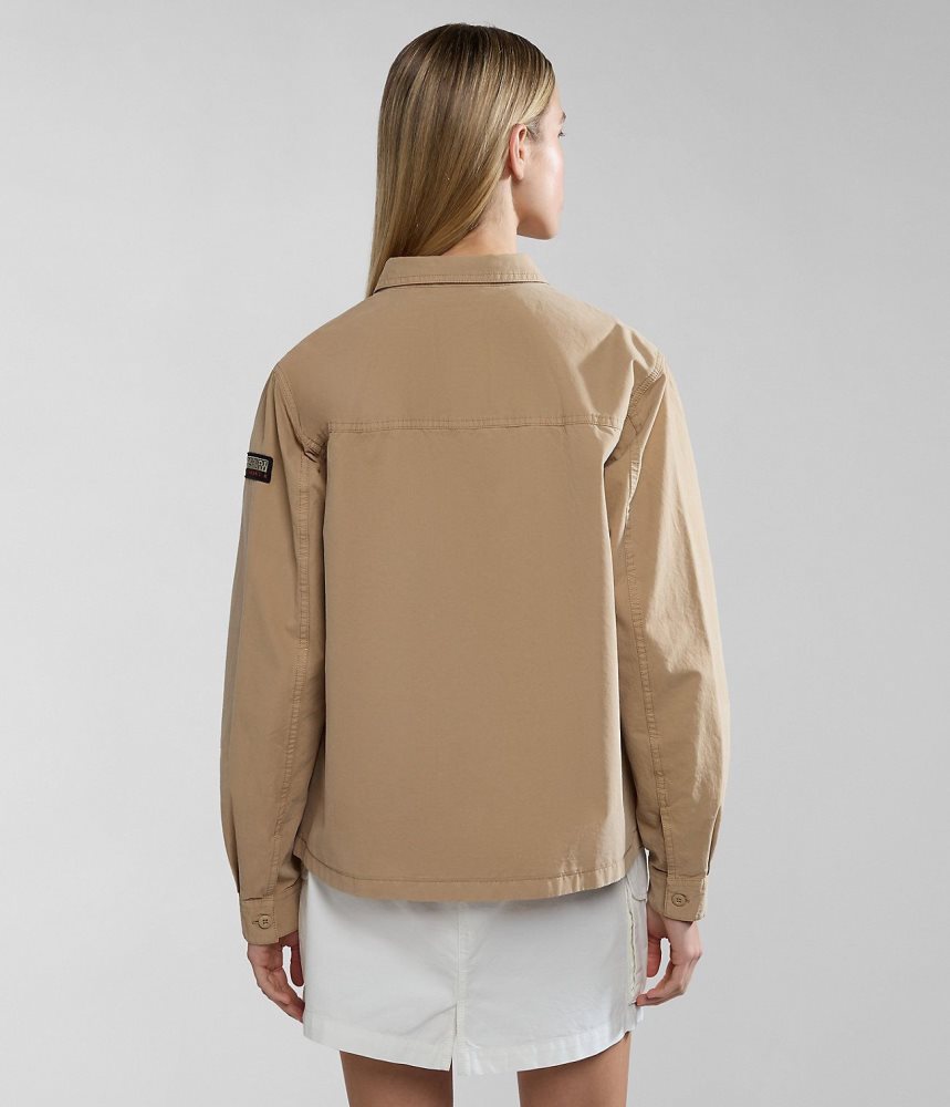 Camasa Dama Napapijri Boyd Overshirt Jacket Bej | HET840951