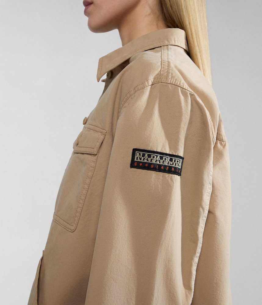 Camasa Dama Napapijri Boyd Overshirt Jacket Bej | HET840951