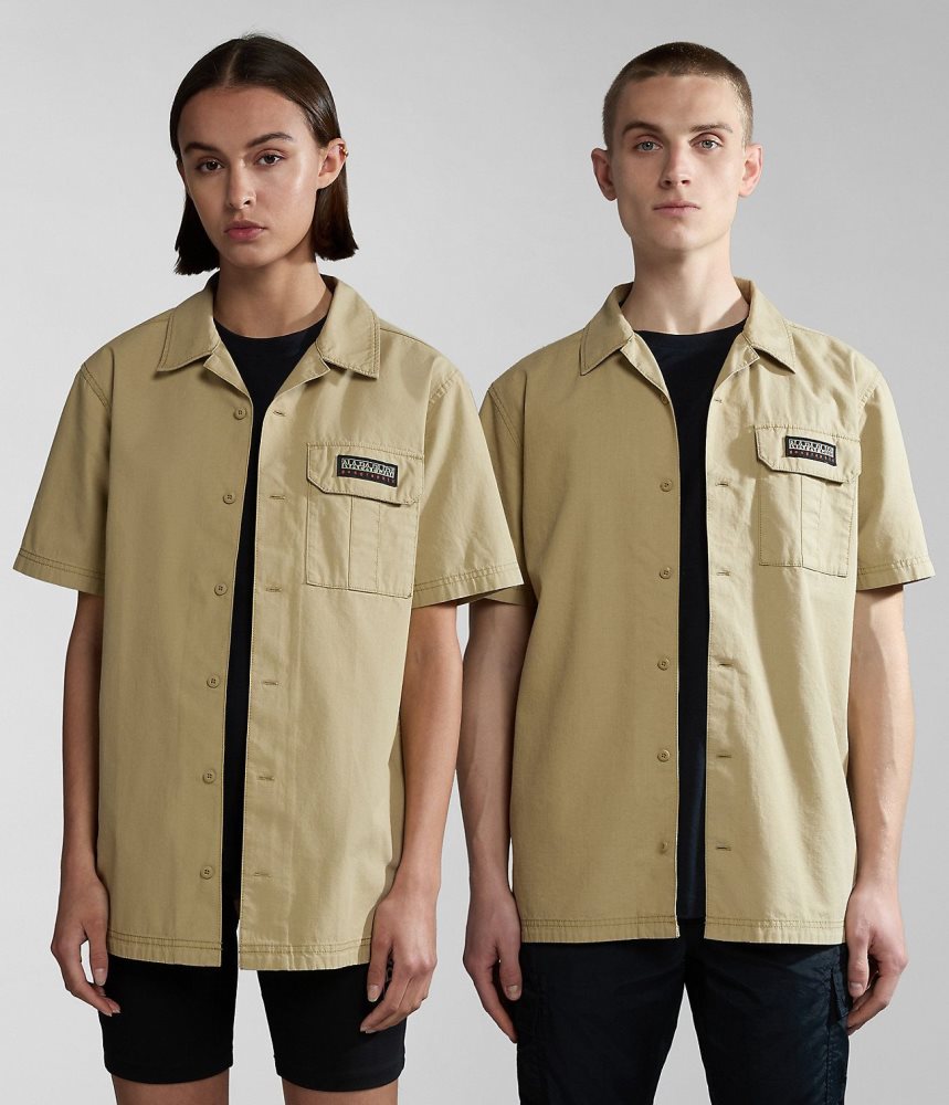 Camasa Dama Napapijri Boyd Short Sleeve Shirt Bej | YFQ130859