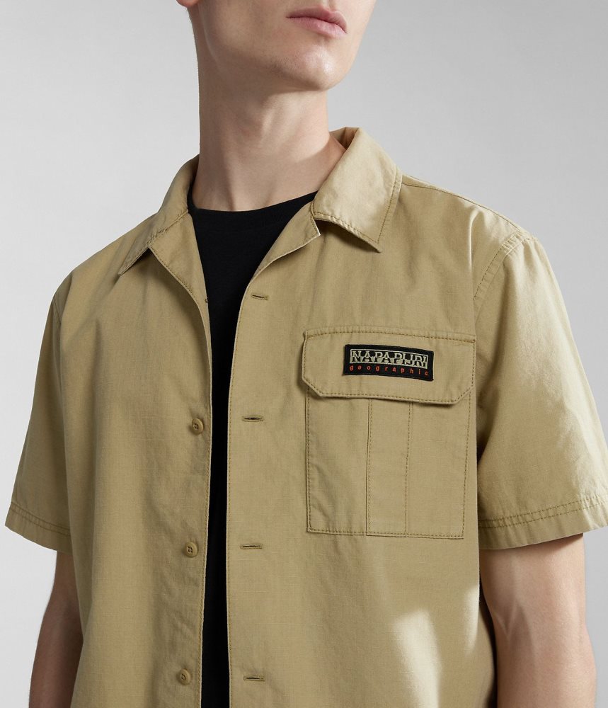 Camasa Dama Napapijri Boyd Short Sleeve Shirt Bej | YFQ130859