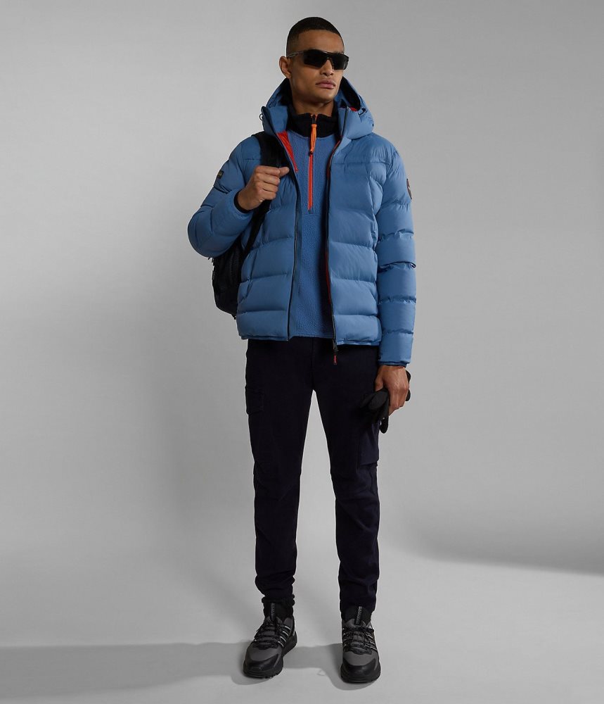 Fleece Barbati Napapijri Anderby Half-Zip Fleece Albastri | YLQ942503
