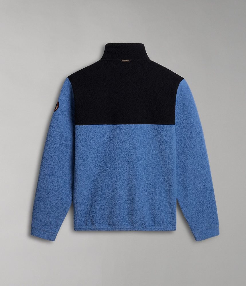 Fleece Barbati Napapijri Anderby Half-Zip Fleece Albastri | YLQ942503