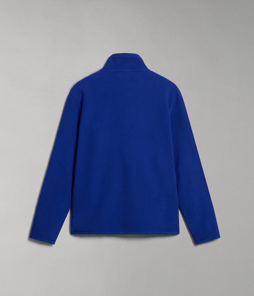 Fleece Barbati Napapijri Burgee Half-Zip Fleece Albastri | NOF482507