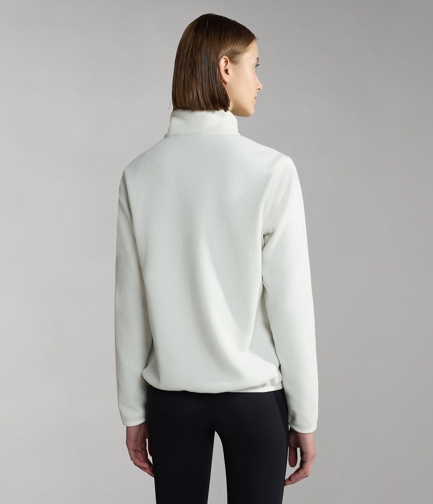Fleece Dama Napapijri Iaato Full-Zip Fleece Albi | UMQ023974
