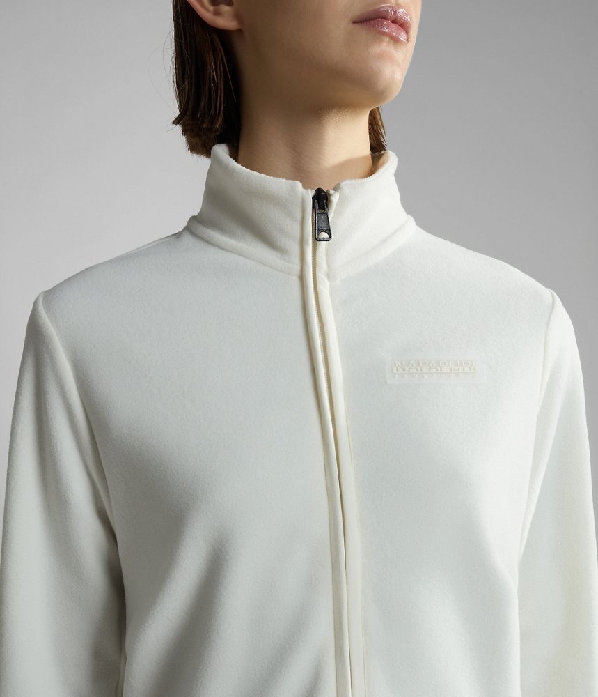Fleece Dama Napapijri Iaato Full-Zip Fleece Albi | UMQ023974
