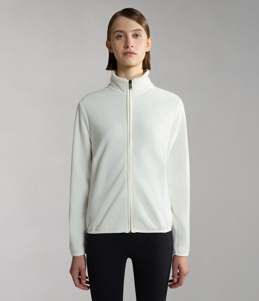 Fleece Dama Napapijri Iaato Full-Zip Fleece Albi | UMQ023974