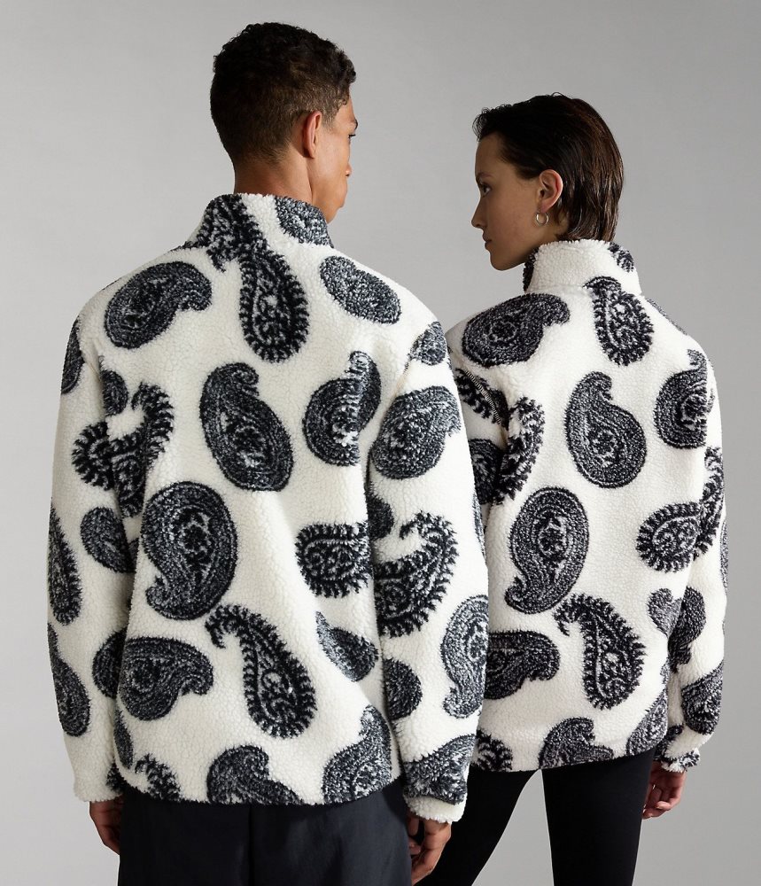 Fleece Dama Napapijri Paisley Full-Zip Fleece Albi | RJA179324