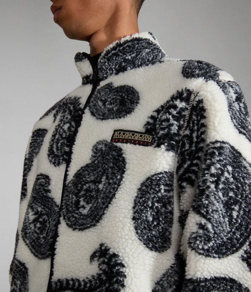 Fleece Dama Napapijri Paisley Full-Zip Fleece Albi | RJA179324