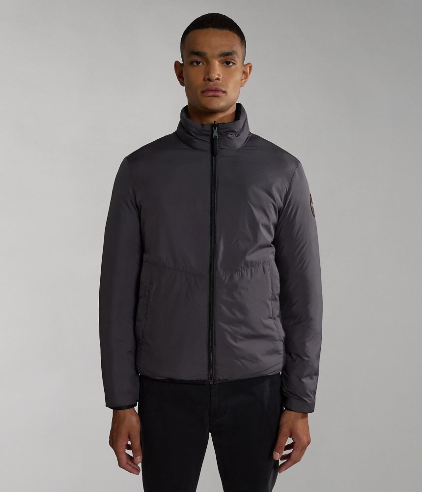 Geaca Puffer Barbati Napapijri Alvar Reversible Puffer Jacket Negrii | FQI316972
