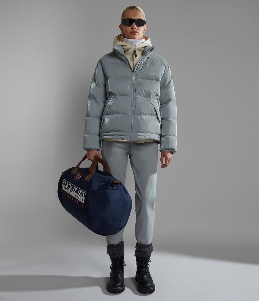 Geaca Puffer Dama Napapijri Ellis Puffer Jacket Gri | HSL645709