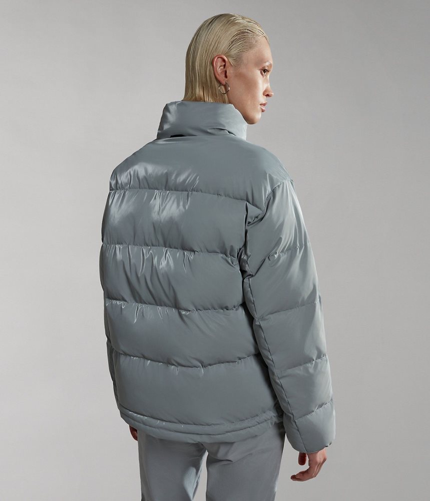Geaca Puffer Dama Napapijri Ellis Puffer Jacket Gri | HSL645709
