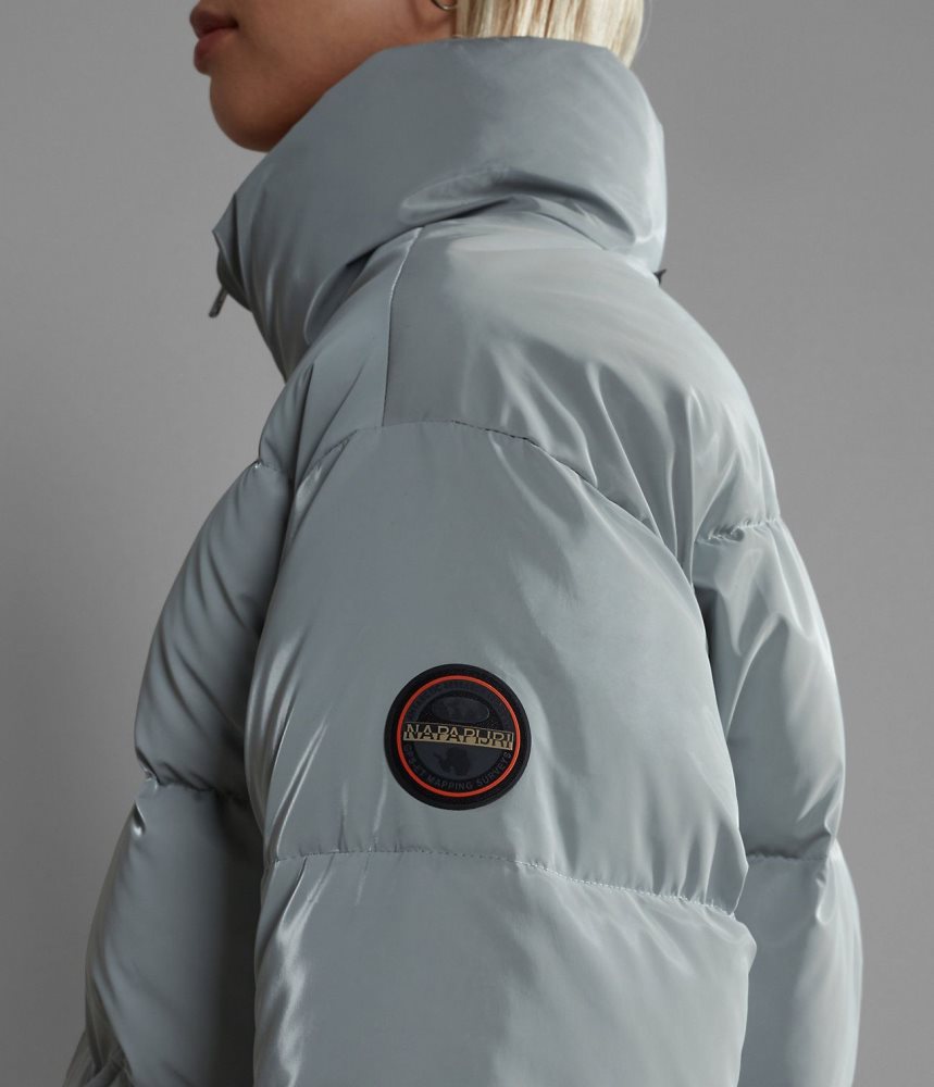 Geaca Puffer Dama Napapijri Ellis Puffer Jacket Gri | HSL645709