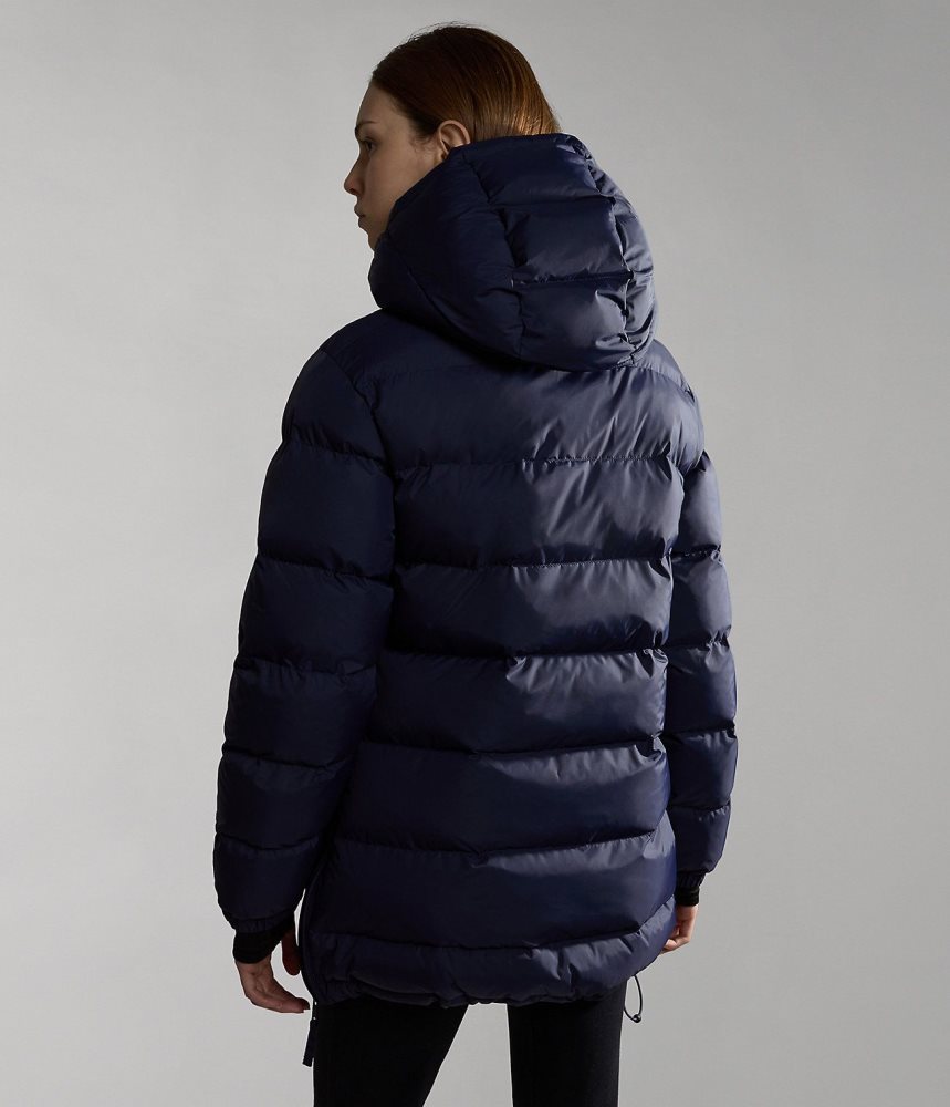 Geaca Puffer Dama Napapijri Northfarer Puffer Anorak Albastri Inchis | LKF354086