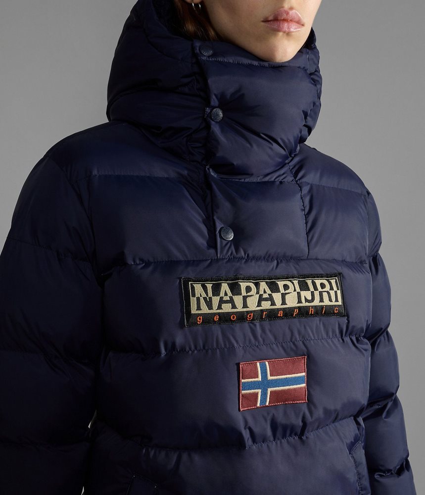 Geaca Puffer Dama Napapijri Northfarer Puffer Anorak Albastri Inchis | LKF354086