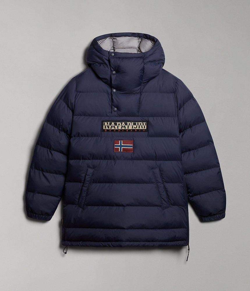 Geaca Puffer Dama Napapijri Northfarer Puffer Anorak Albastri Inchis | LKF354086