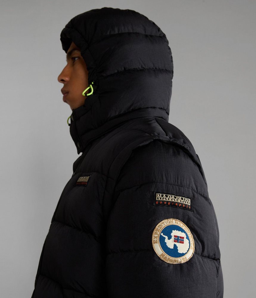 Geaca Puffer Dama Napapijri Rick Puffer Jacket Negrii | VEX643597