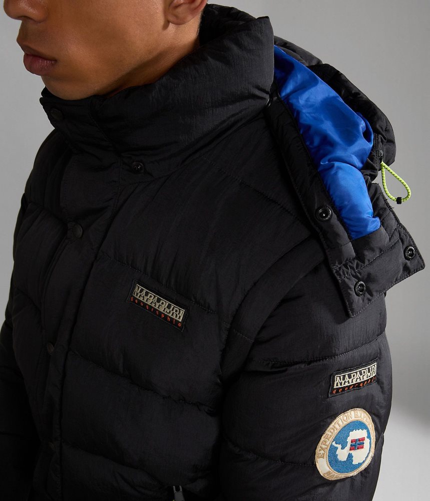 Geaca Puffer Dama Napapijri Rick Puffer Jacket Negrii | VEX643597