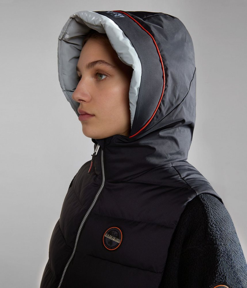 Geaca Puffer Dama Napapijri Thermo Puffer Vest Negrii | HAE190846