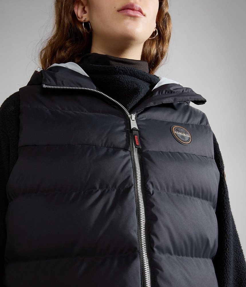 Geaca Puffer Dama Napapijri Thermo Puffer Vest Negrii | HAE190846