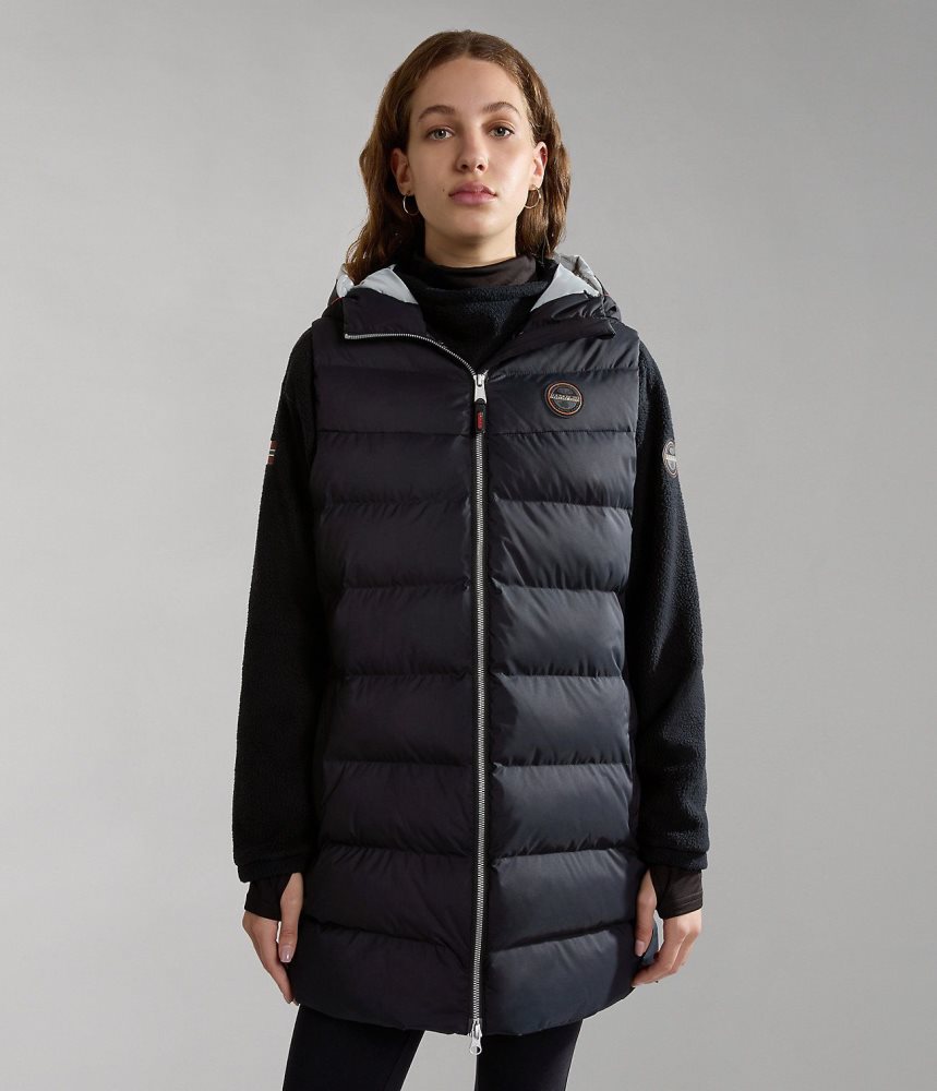 Geaca Puffer Dama Napapijri Thermo Puffer Vest Negrii | HAE190846