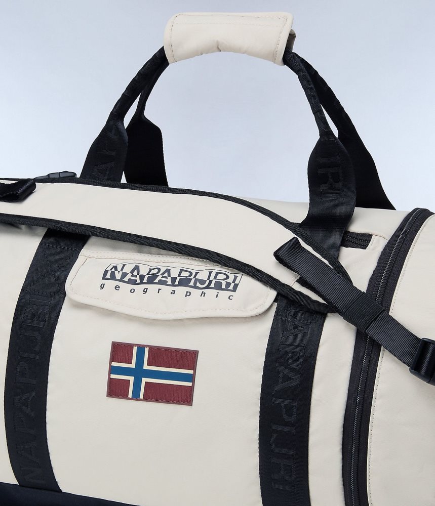 Geanta Duffle Copii Napapijri Bering Travel Duffle Bag Bej Argintii | WDO983156