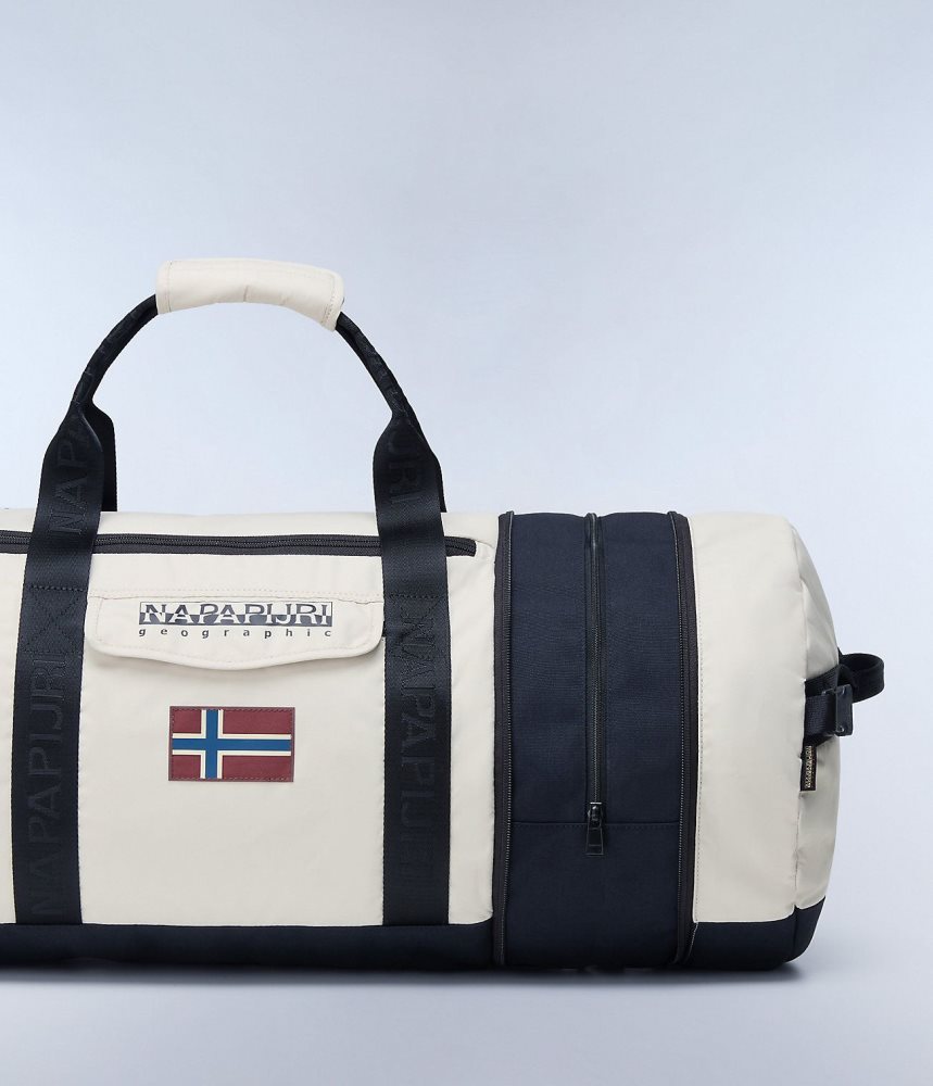 Geanta Duffle Copii Napapijri Bering Travel Duffle Bag Bej Argintii | WDO983156