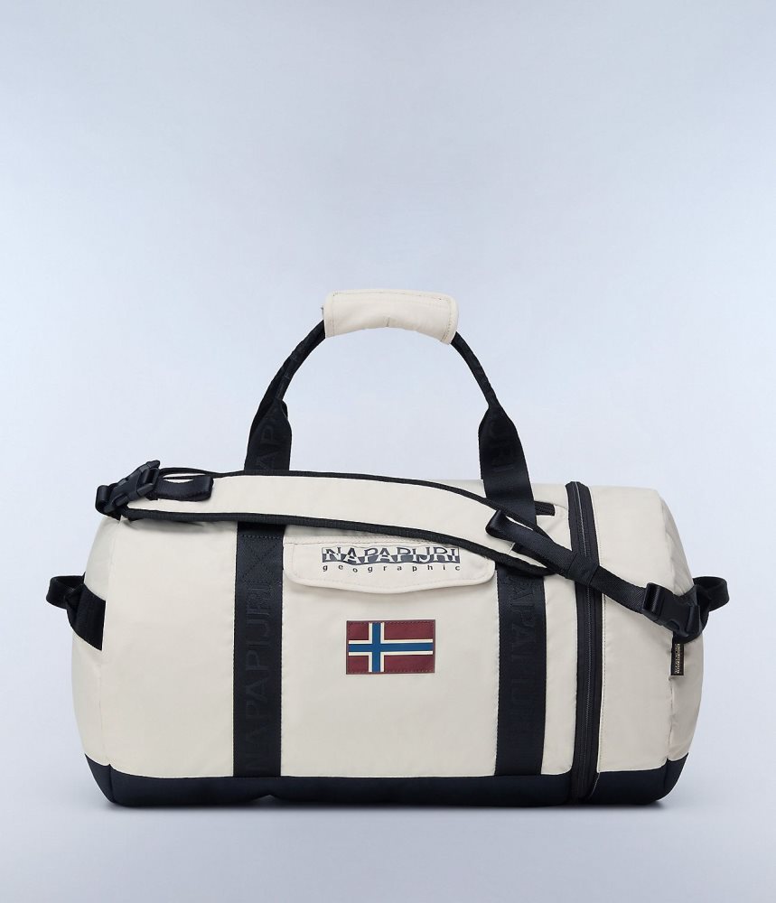 Geanta Duffle Copii Napapijri Bering Travel Duffle Bag Bej Argintii | WDO983156