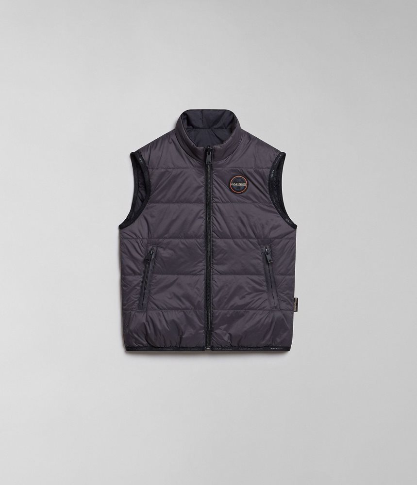 Gilet Copii Napapijri Santafe Vest (4-16 YEARS) Gri Inchis | OZG016387