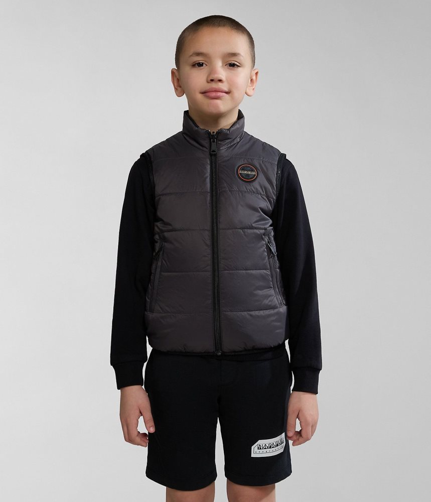 Gilet Copii Napapijri Santafe Vest (4-16 YEARS) Gri Inchis | OZG016387