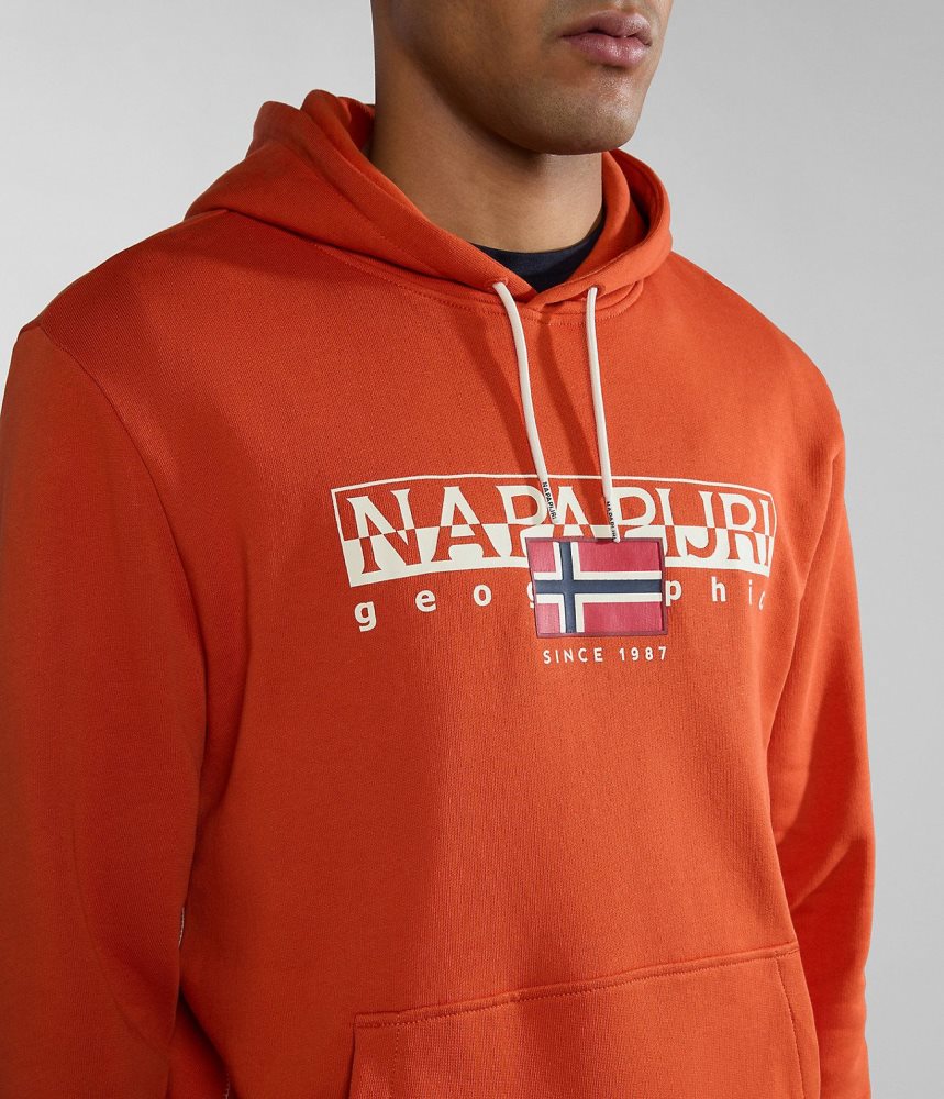 Hanorac cu Gluga Barbati Napapijri Aylmer Hoodie Portocalii | CVM176905
