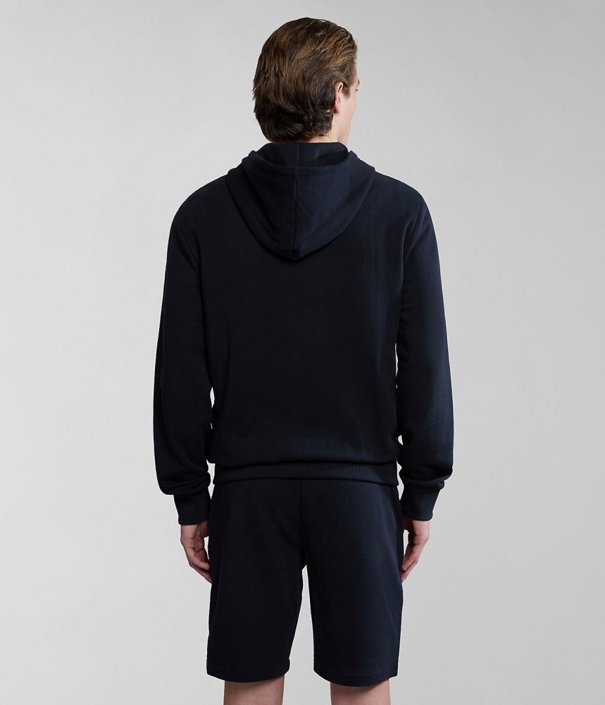 Hanorac cu Gluga Barbati Napapijri Balis Summer Full-Zip Hoodie Negrii | SCB186294