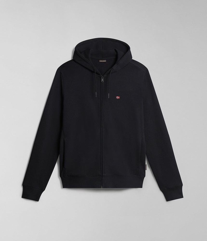 Hanorac cu Gluga Barbati Napapijri Balis Summer Full-Zip Hoodie Negrii | SCB186294
