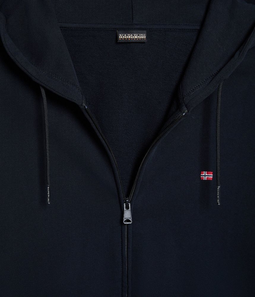 Hanorac cu Gluga Barbati Napapijri Balis Summer Full-Zip Hoodie Negrii | SCB186294