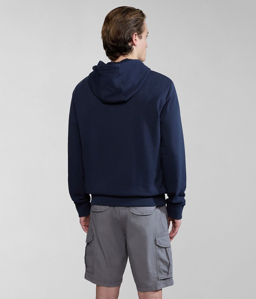 Hanorac cu Gluga Barbati Napapijri Balis Summer Hoodie Albastri Inchis | LIC571034