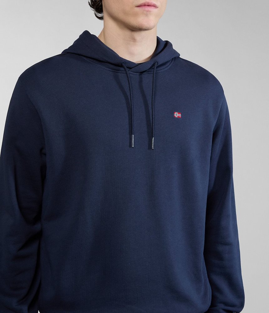 Hanorac cu Gluga Barbati Napapijri Balis Summer Hoodie Albastri Inchis | LIC571034