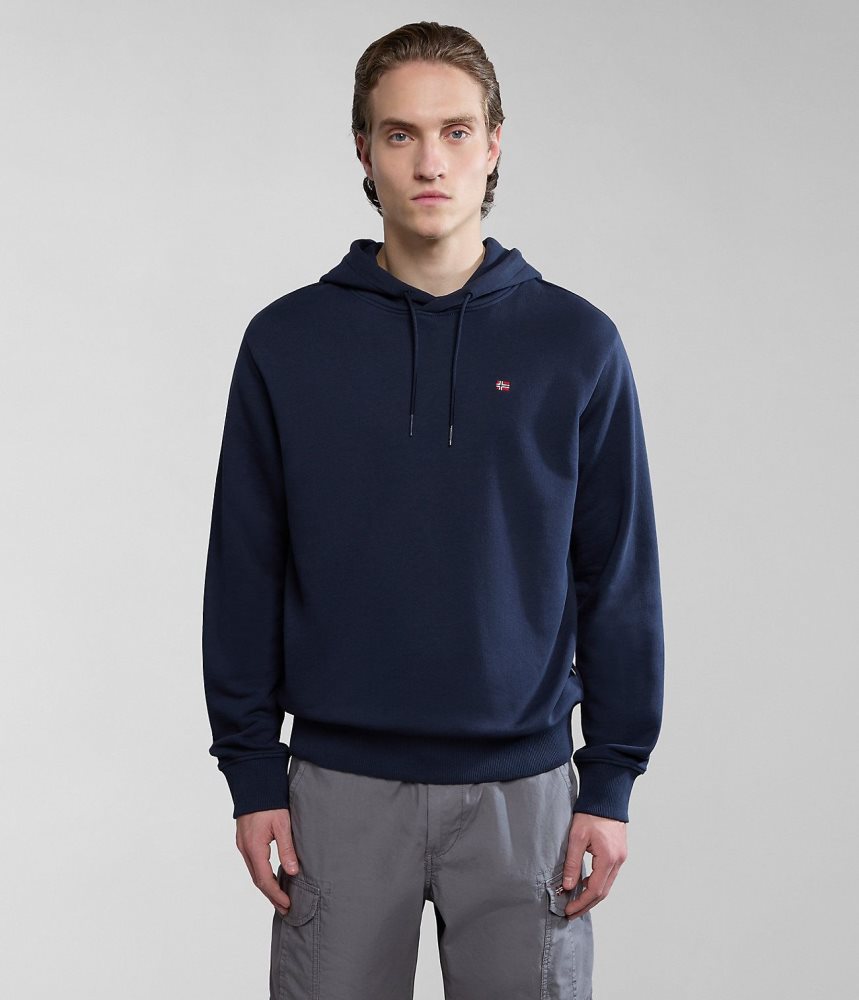 Hanorac cu Gluga Barbati Napapijri Balis Summer Hoodie Albastri Inchis | LIC571034