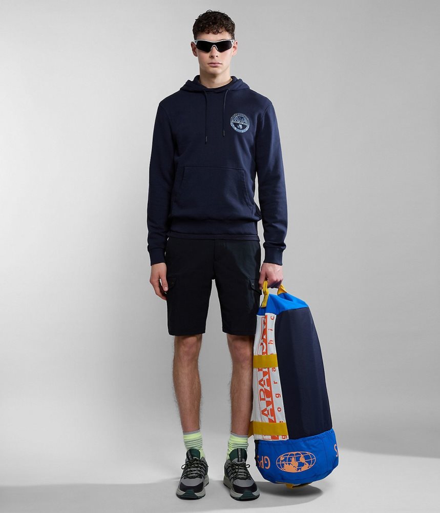 Hanorac cu Gluga Barbati Napapijri Bollo Summer Hoodie Albastri Inchis | AGV012754