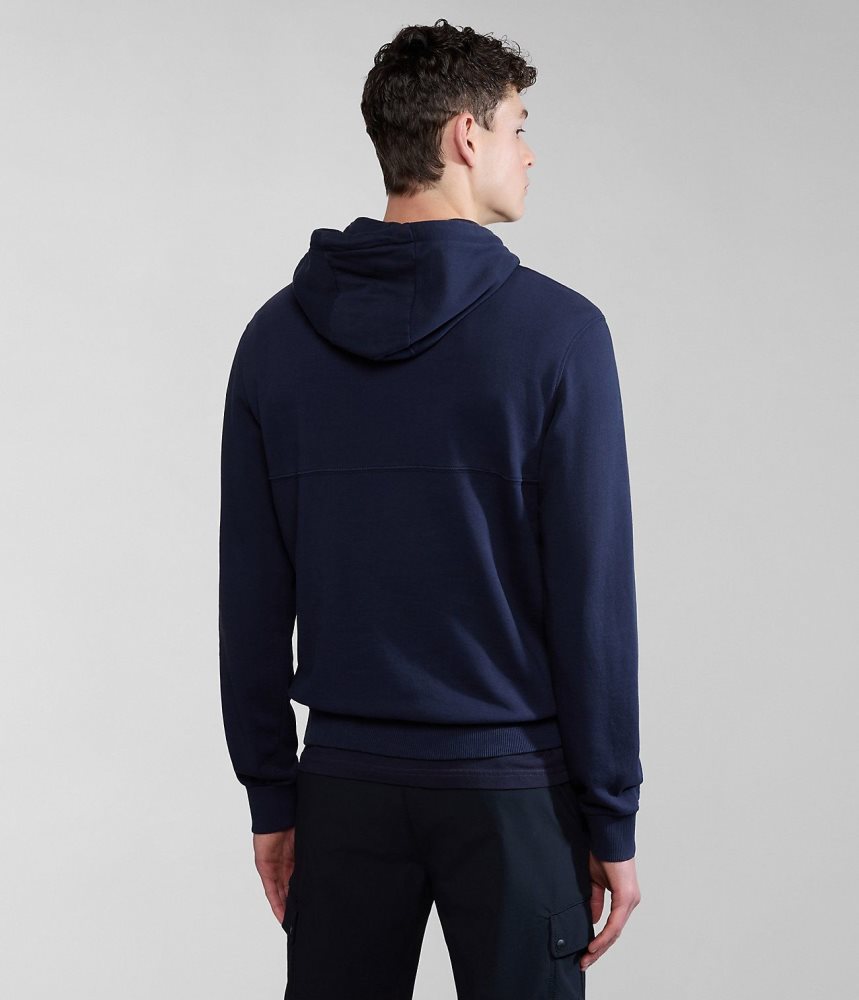Hanorac cu Gluga Barbati Napapijri Bollo Summer Hoodie Albastri Inchis | AGV012754