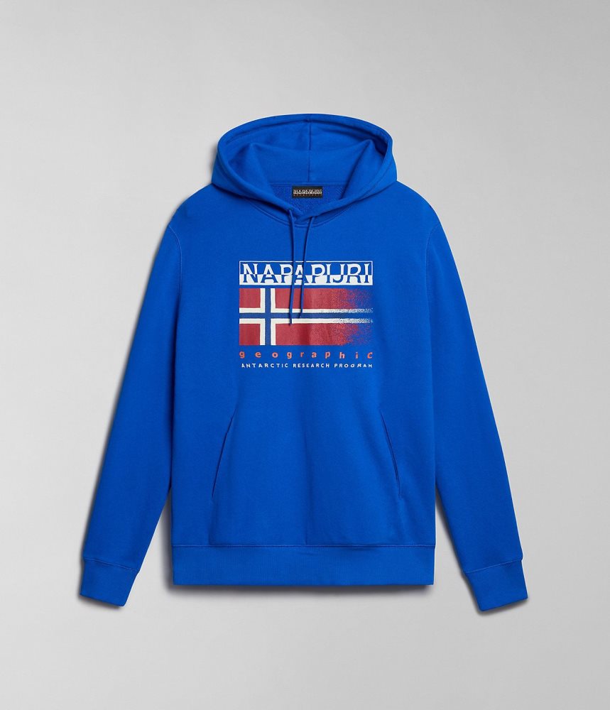 Hanorac cu Gluga Barbati Napapijri Kreis Hoodie Albastri | VYL964718